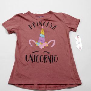 Girls Just 2 Cute Princesa Unicorn T-Shirt Size 6X